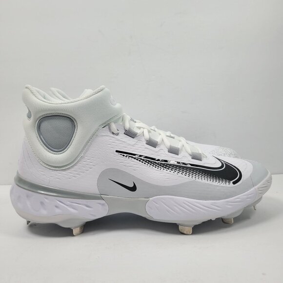 Nike Alpha Huarache Elite 4 Mid Men's White Cleats FD2744-100 US Size 12 NWB - Picture 3 of 10